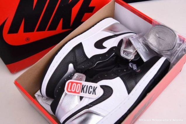 Official Maikesneakers JORDAN 1 WMNS AIR CD0461-001 SILVER TOE HIGH OG 0729